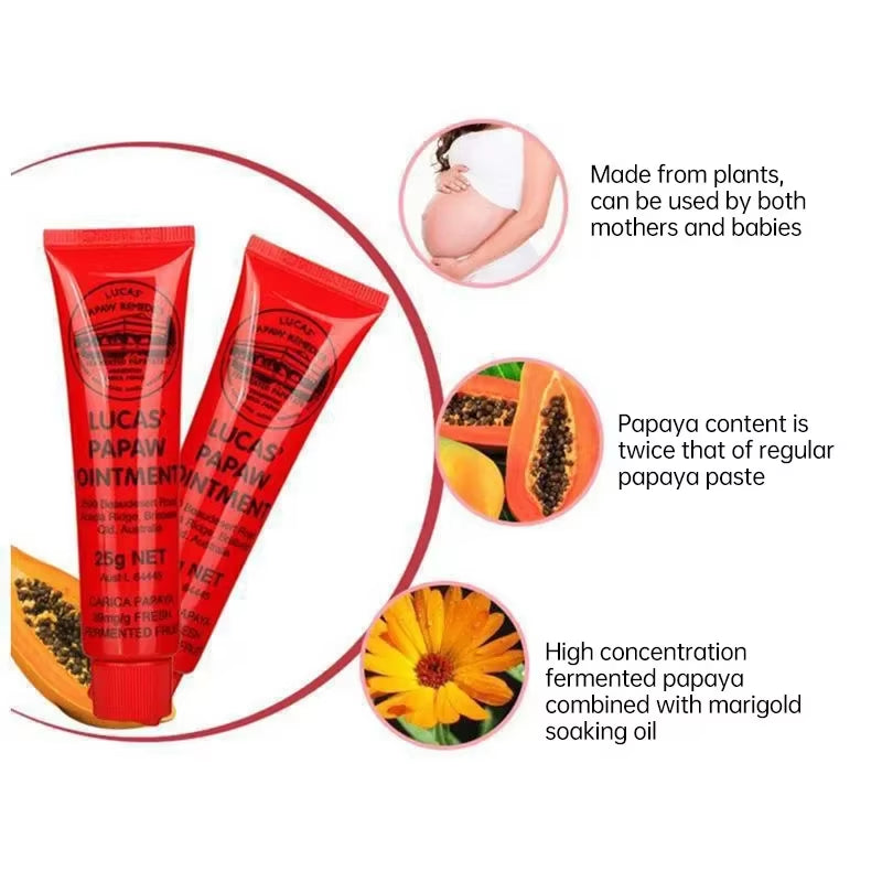 Lucas Papaw Ointment Multifunctional Lip Protector Hydrating Lip Balm Diaper Natural Plant Cream Papaya Cream Korean Cosmetics